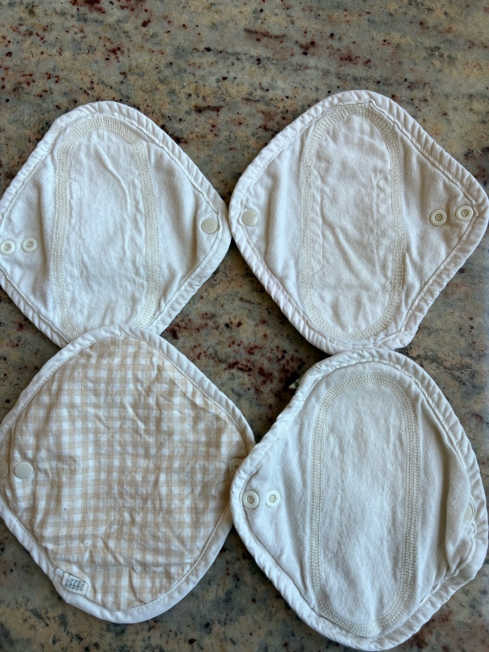 4 organic cotton period pads reusable size XS Thinkeco light flow menstrual